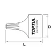 Douille TORX 1/4" TOPTUL BCFB0825 - Visuel 2