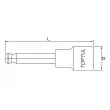 Embout BTR sur douille 1/2" TOPTUL BCPA1607 - Visuel 2