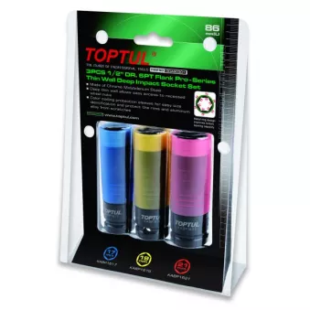 Jeu de douilles à chocs 1/2" TOPTUL GDAS0301