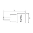 Embout BTR sur douille 3/8" TOPTUL BCDA2414 - Visuel 2