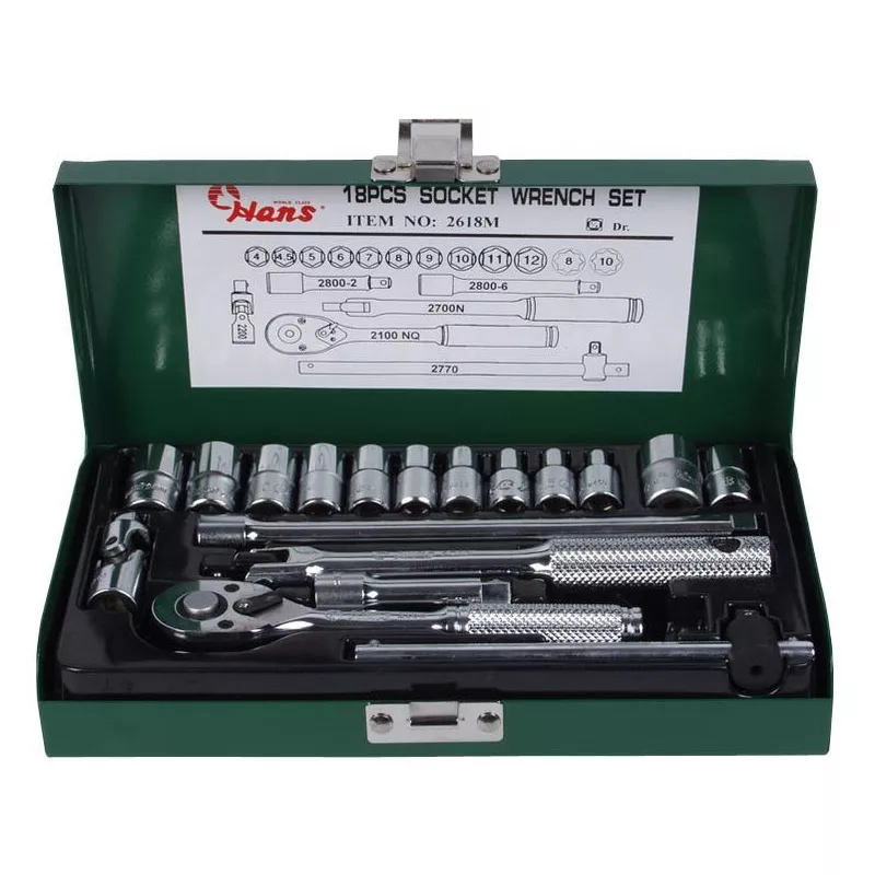 Jeu de douilles 1/4" HANS 2618M