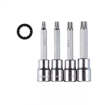 Jeu d'embouts sur douilles 1/2" HANS 46028-4