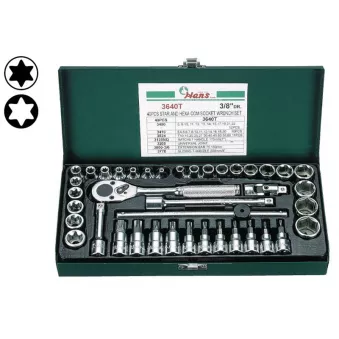 Coffret d'outils 3/8" HANS 3640T