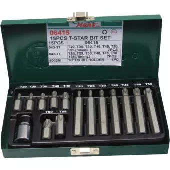 Jeu de clés mâles TORX HANS 06415
