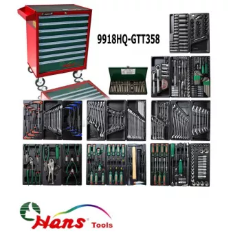 Servante d'atelier avec accessoires HANS 9918HQ-GTT358
