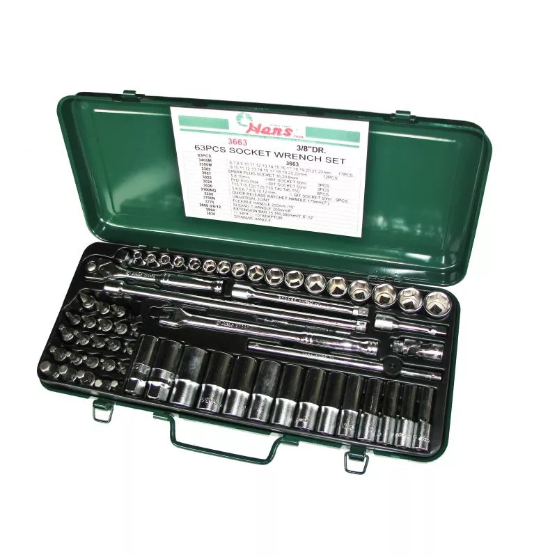 Jeu de douilles 3/8" HANS 3663