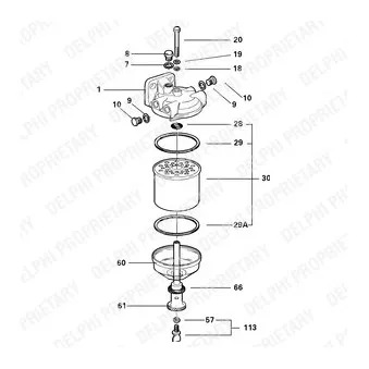 Filtre à carburant DELPHI 5836B325