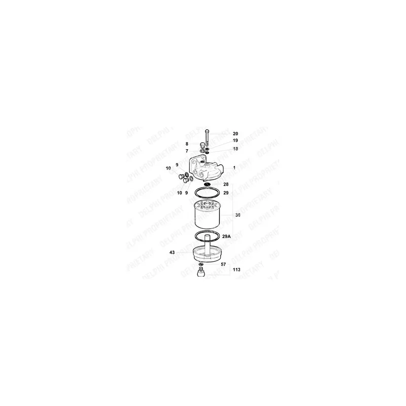 Filtre à carburant DELPHI 5836B710