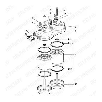 Filtre à carburant DELPHI 5848B020