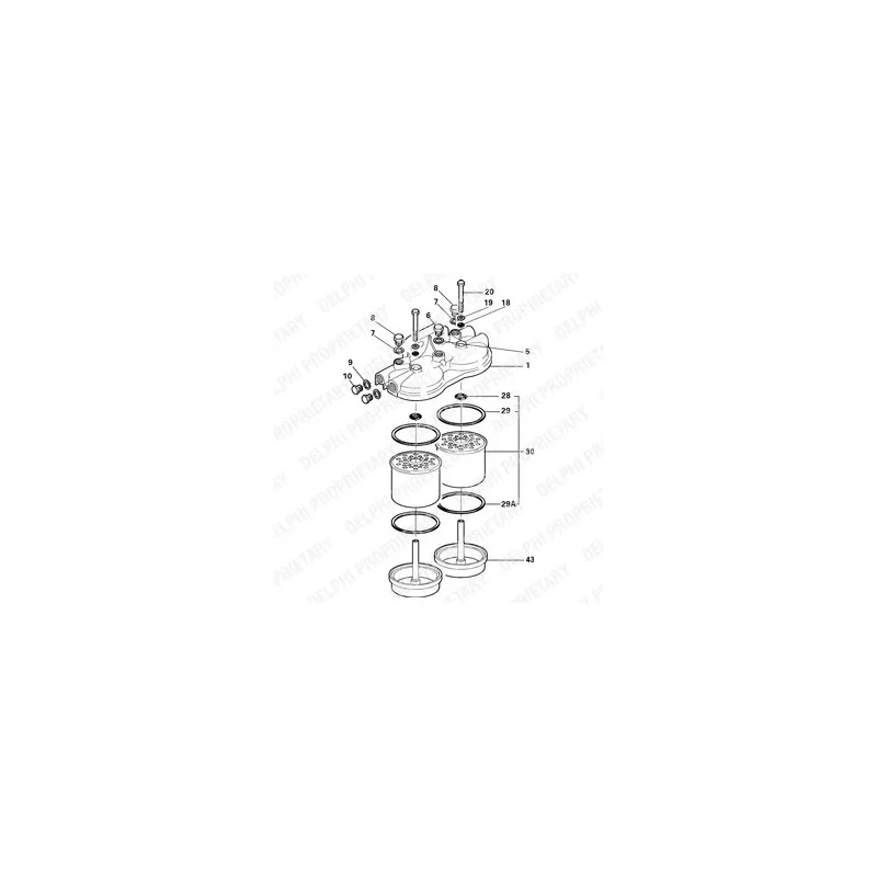 Filtre à carburant DELPHI 5848B020