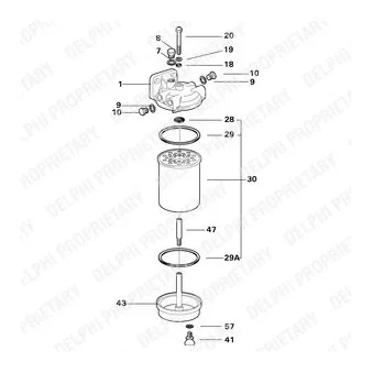 Filtre à carburant DELPHI