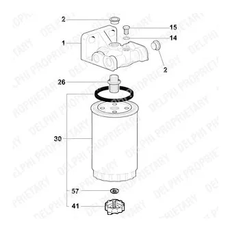 Filtre à carburant DELPHI 5872171