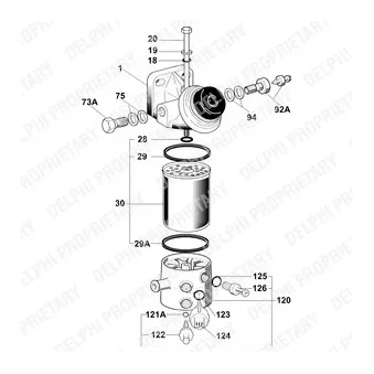 Filtre à carburant DELPHI 6260B625B