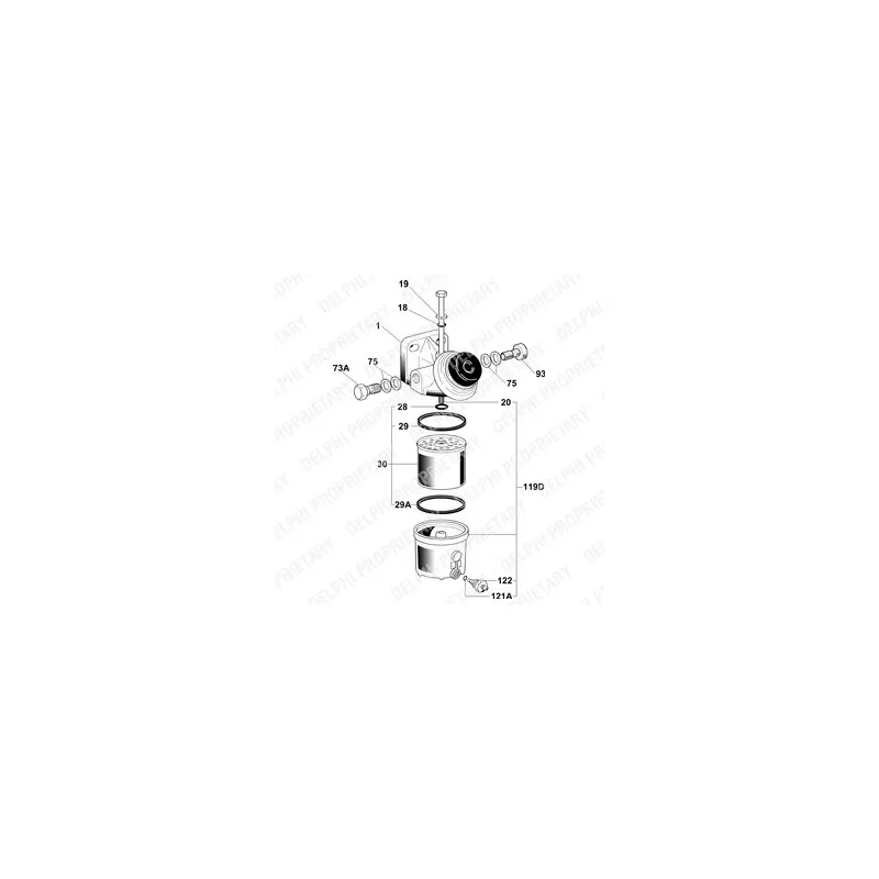 Filtre à carburant DELPHI 6260B633B