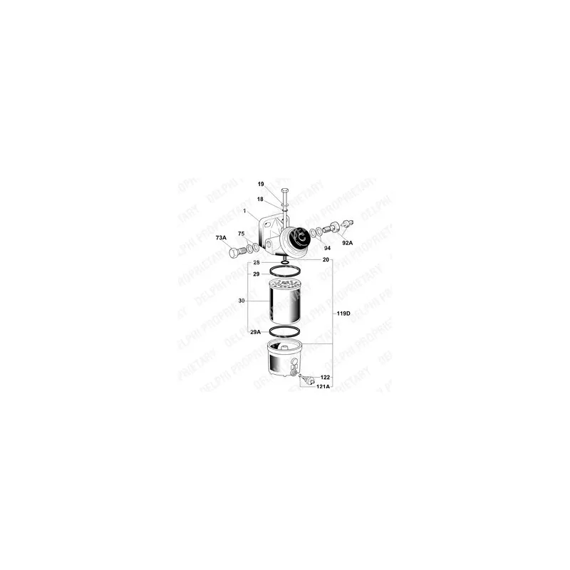 Filtre à carburant DELPHI 6260B645B