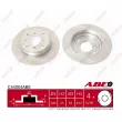 Jeu de 2 disques de frein arrière ABE C44004ABE - Visuel 1
