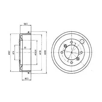Tambour de frein DELPHI BF1