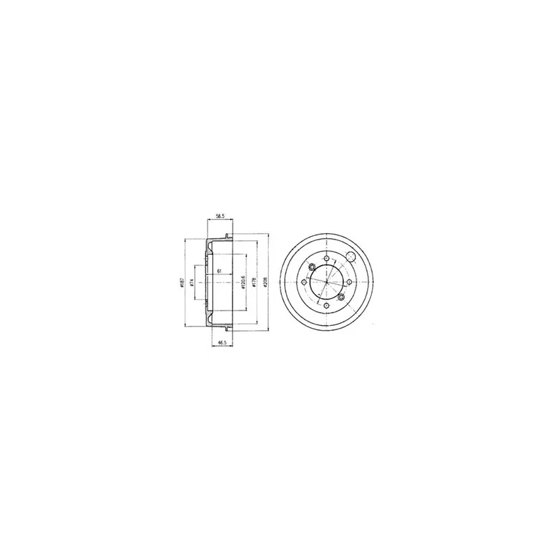 Tambour de frein DELPHI BF1
