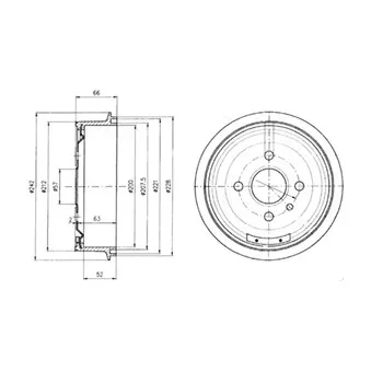 Tambour de frein DELPHI BF102