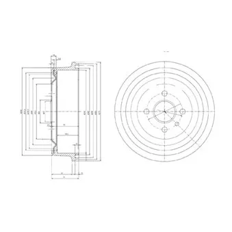 Tambour de frein DELPHI BF103
