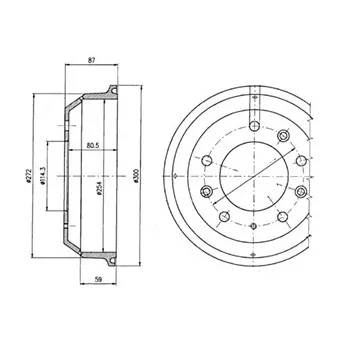 Tambour de frein DELPHI BF108