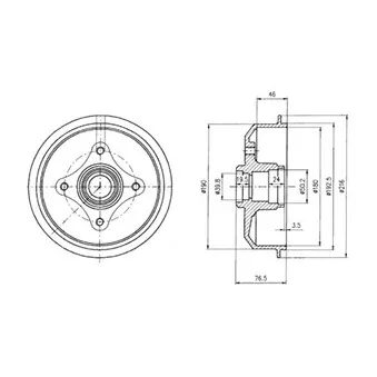 Tambour de frein DELPHI BF109