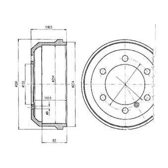 Tambour de frein DELPHI BF133