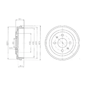 Tambour de frein DELPHI BF136