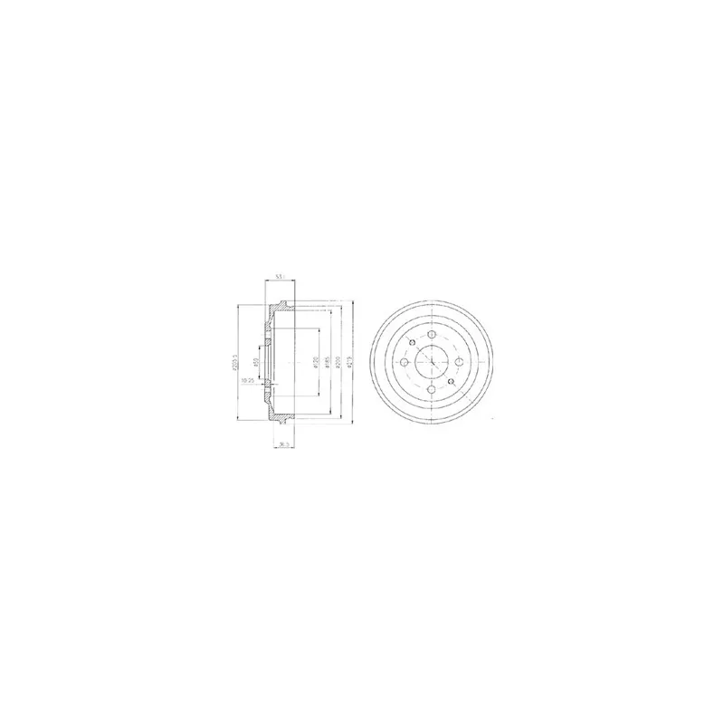 Tambour de frein DELPHI BF136