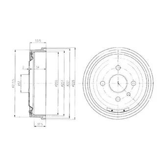 Tambour de frein DELPHI BF151