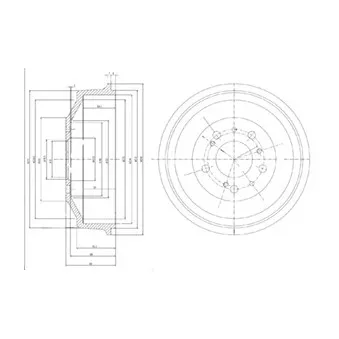 Tambour de frein DELPHI BF153