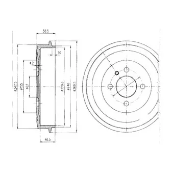 Tambour de frein DELPHI BF156