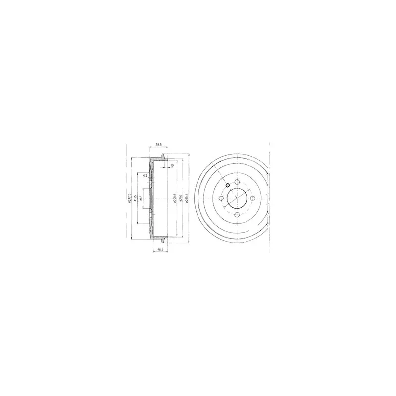 Tambour de frein DELPHI BF156