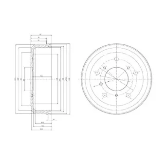 Tambour de frein DELPHI BF166
