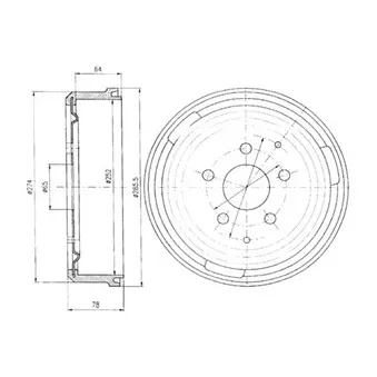 Tambour de frein DELPHI BF184