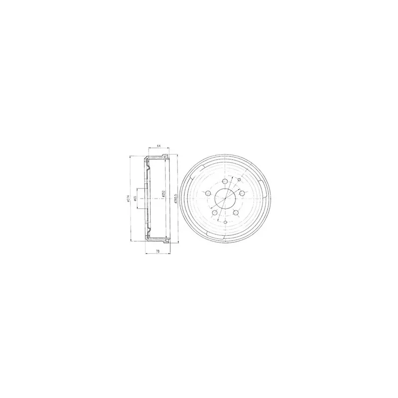 Tambour de frein DELPHI BF184