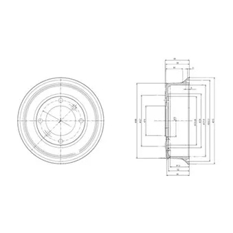 Tambour de frein DELPHI BF2