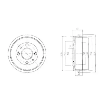 Tambour de frein DELPHI BF200