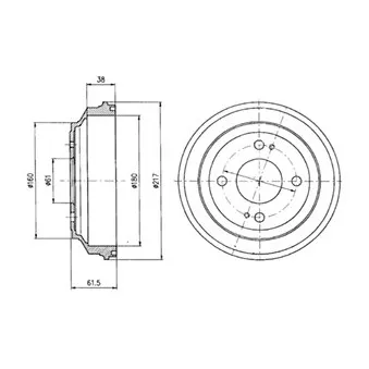 Tambour de frein DELPHI BF204