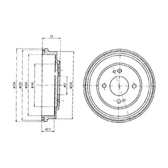 Tambour de frein DELPHI BF208