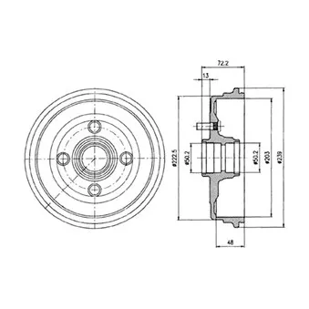 Tambour de frein DELPHI BF230