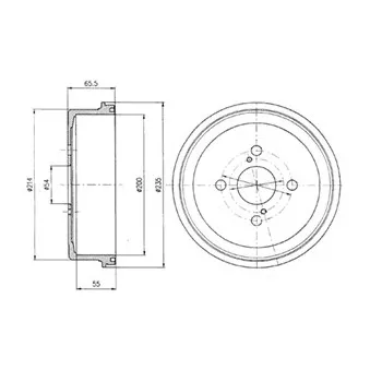 Tambour de frein DELPHI BF250