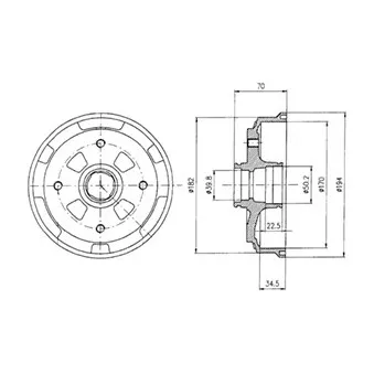 Tambour de frein DELPHI BF263