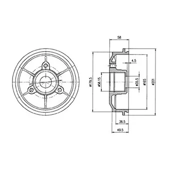Tambour de frein DELPHI BF267