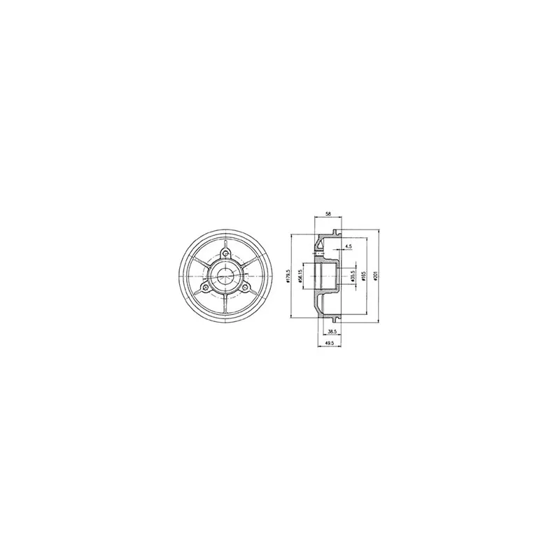 Tambour de frein DELPHI BF267