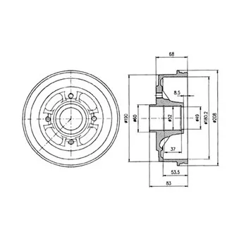 Tambour de frein DELPHI BF272