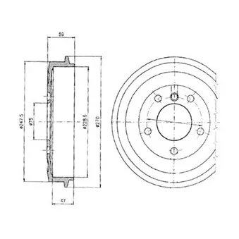 Tambour de frein DELPHI BF275