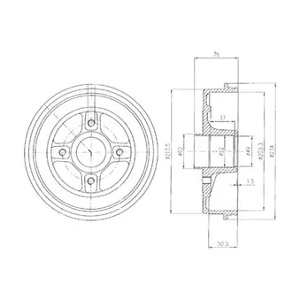Tambour de frein DELPHI BF281