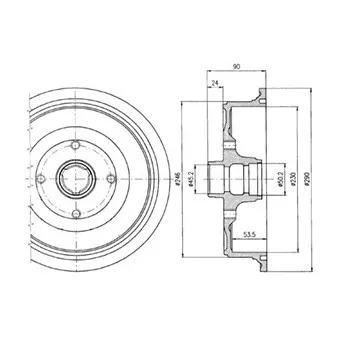 Tambour de frein DELPHI BF284