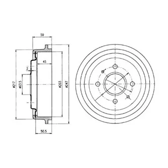 Tambour de frein DELPHI BF30